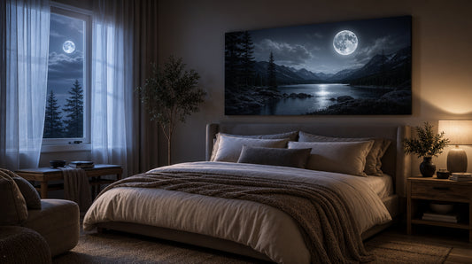 5 Calming Moon-Themed Wall Art Ideas for a Peaceful Bedroom Retreat