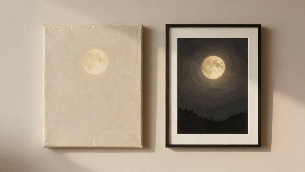 Canvas Prints vs Framed Prints for Moon and Nature Wall Art: Which Suits Your Space Best?
