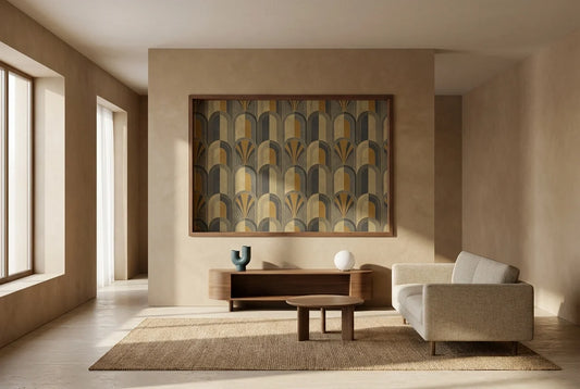 Professional header image for list-based article: Art Deco Wallpaper in 2026: What the Trend Looks Like, Wh...