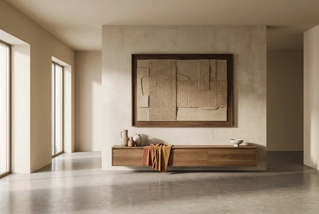 Professional header image for list-based article: What Is Textured Wall Art — And Why It Changes How a Room...