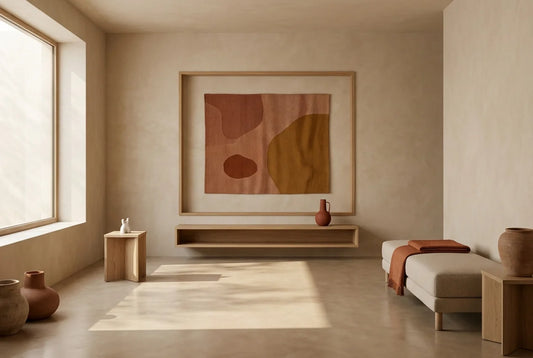 Professional header image for list-based article: Schöner Wohnen Farbe 2026: Wohntrends und passende Wandkunst