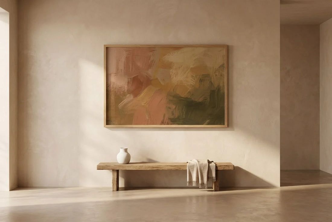 Professional header image for educational tutorial: Leinwand mit Rahmen: Ein Leitfaden für bewusste Wandgesta...