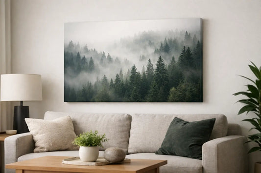 How a Misty Forest Canvas Print Creates Calm