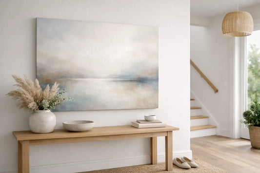 Large Canvas Art for Entryway That Creates Calm