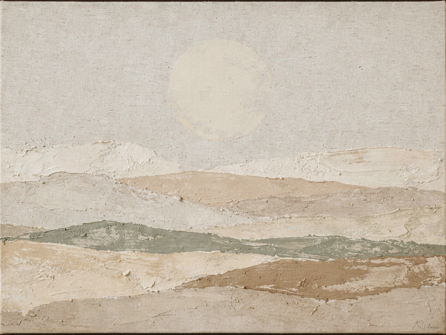 Still Earth™ – Textured Neutral Landscape Framed Canvas
