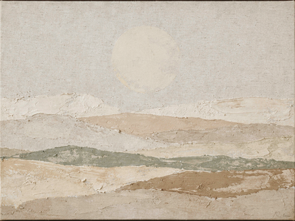 Still Earth™ – Textured Neutral Landscape Framed Canvas