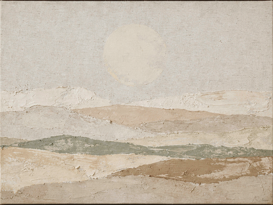 Still Earth™ – Textured Neutral Landscape Framed Canvas